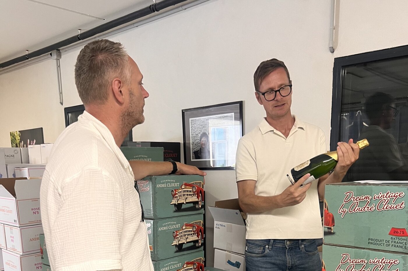 Besøg hos Champagne André Clouet i Bouzy med kasser af Dream Vintage